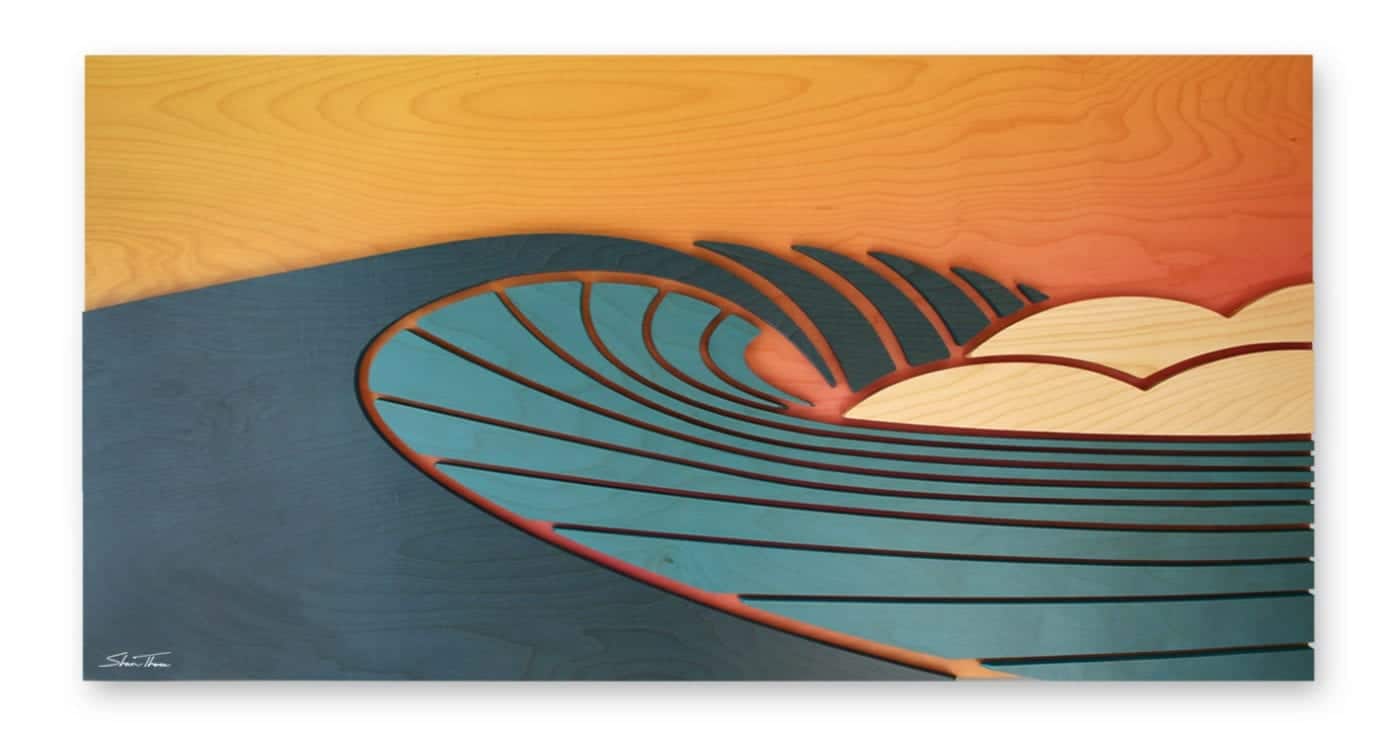 3D Wave Sculpture | Sharp Piercing Peaks With Cool, Blue Hue